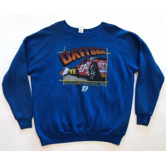 1989 Daytona 500 Stock Car Racing Sweatshirt Tagged Mens XL - Picture 1 of 5